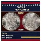 1885-p Morgan Dollar $1 ms66+ SEGS