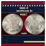 1883-p Morgan Dollar $1 Grades ms64