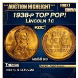 1938-p Lincoln Cent TOP POP! 1c ms68 rd SEGS