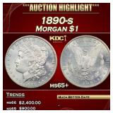 1890-s Morgan Dollar $1 ms65+ SEGS