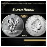 2020 Disney Mickey Christmas 1oz .999 Silver $2 Ne
