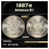 1887-s Morgan Dollar $1 Grades ms64