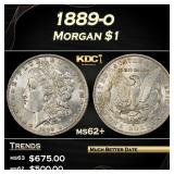1889-o Morgan Dollar $1 Grades ms62+