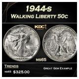 1944-s Walking Liberty Half Dollar 50c Grades ms65