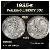1935-s Walking Liberty Half Dollar 50c Grades au58