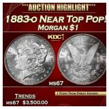 1883-o Morgan Dollar Near Top Pop! $1 ms67 SEGS