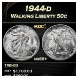 1944-d Walking Liberty Half Dollar 50c ms66+ SEGS