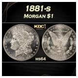 1881-s Morgan Dollar $1 Grades ms64