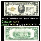 1928 $20 Gold Certificate FR-2402 Woods/Mellon Gra