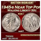1945-s Walking Liberty Half Dollar Near Top Pop 50