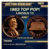 1963 Proof Lincoln Cent TOP POP! 1c pr70 rd DCAM S