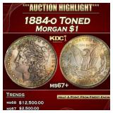 1884-o Morgan Dollar Toned $1 ms67+ SEGS