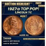 1927-d Lincoln Cent TOP POP! 1c ms66 rd SEGS