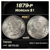 1879-p Morgan Dollar $1 Grades ms65