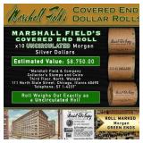 Rare Morgan UNC MARSHALL FIELDS 10 $1 Roll Green L