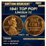 1941 Proof Lincoln Cent TOP POP! 1c pr67+ rd SEGS