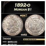 1892-o Morgan Dollar $1 Grades ms62