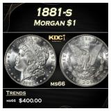 1881-s Morgan Dollar $1 Grades ms66