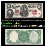 1907 $5 Large Size Legal Tender Note "WoodChopper"