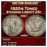1920-s Standing Liberty Quarter Toned 25c ms62+ US