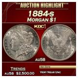 1884-s Morgan Dollar $1 au58 SEGS