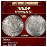 1882-p Morgan Dollar $1 ms66+ SEGS