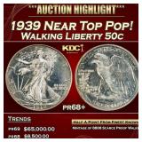 1939 Proof Walking Liberty Half Dollar Near Top Po