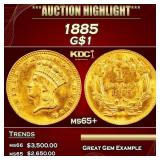 1885 Gold Dollar $1 ms65+ SEGS
