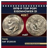 1978-p Eisenhower Dollar TOP POP! $1 ms67 SEGS
