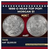1898-o Morgan Dollar Near Top Pop! $1 ms67 SEGS