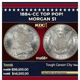 1884-cc Morgan Dollar TOP POP! $1 ms68+ SEGS