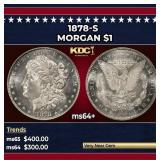 1878-s Morgan Dollar $1 Grades ms64+