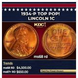 1934-p Lincoln Cent TOP POP! 1c ms68 rd SEGS