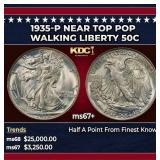 1935-p Walking Liberty Half Dollar Near Top Pop 50