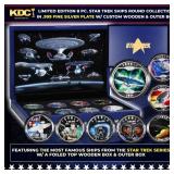 Limited Edition 8 Coin Star Trek Ships Silver Plat