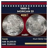 1889-s Morgan Dollar $1 ms65+ SEGS