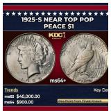 1925-s Peace Dollar Near Top Pop $1 ms64+ SEGS