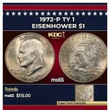 1972-p Ty 1 Eisenhower Dollar $1 ms65 SEGS