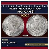 1921-s Morgan Dollar Near Top Pop! $1 ms66 SEGS