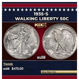 1935-s Walking Liberty Half Dollar 50c Grades au58