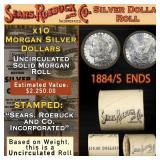 10 SEARS Uncirculated Morgan Dollar Roll 1884&S En
