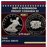 1997-S Robinson Proof Modern Commem Dollar $1 pr70