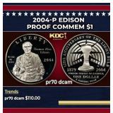 2004-P Edison Proof Modern Commem Dollar $1 pr70 d