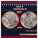 1903-p Morgan Dollar $1 Grades ms64+