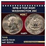 1978-p Washington Quarter TOP POP! 25c ms67+ SEGS