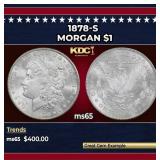 1878-s Morgan Dollar $1 Grades ms65