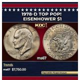 1978-d Eisenhower Dollar TOP POP! $1 ms67 SEGS
