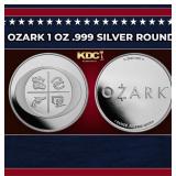 Ozark 1 oz .999 Silver Round Round