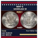 1897-s Morgan Dollar $1 ms65+ SEGS