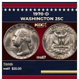 1970-d Washington Quarter 25c ms67 SEGS